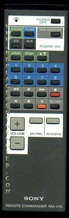 Sony Remote Control Assembly - RMV70