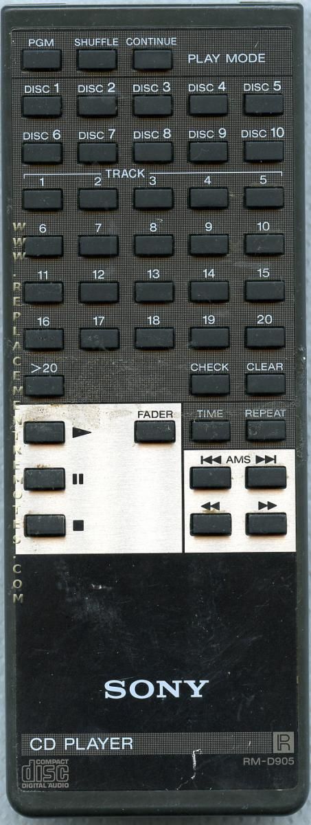 Sony Remote Control - RMD905