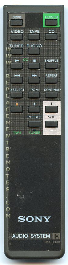 Sony Remote Control - RMS390