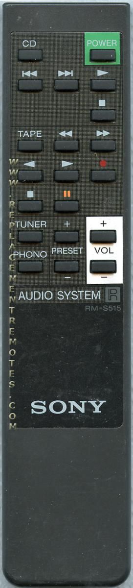 Sony Remote Control(Inf) - RMS515