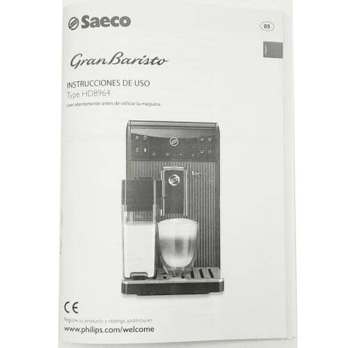 Saeco Part# 421946004051 Manual - Genuine OEM