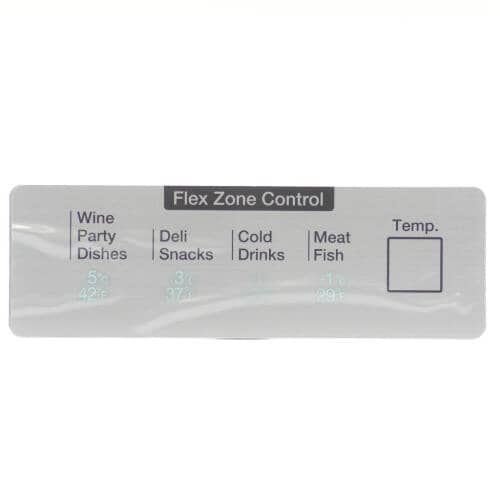 Samsung Part# DA64-04526A Drawer Flex Zone Control Inlay (OEM)