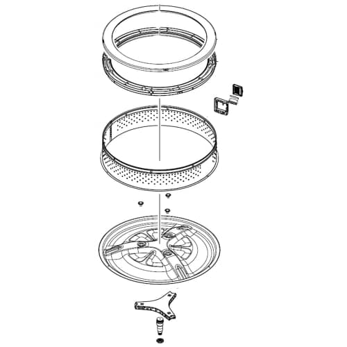 Samsung Part# DC90-00030U Spin Basket Assembly - Genuine OEM