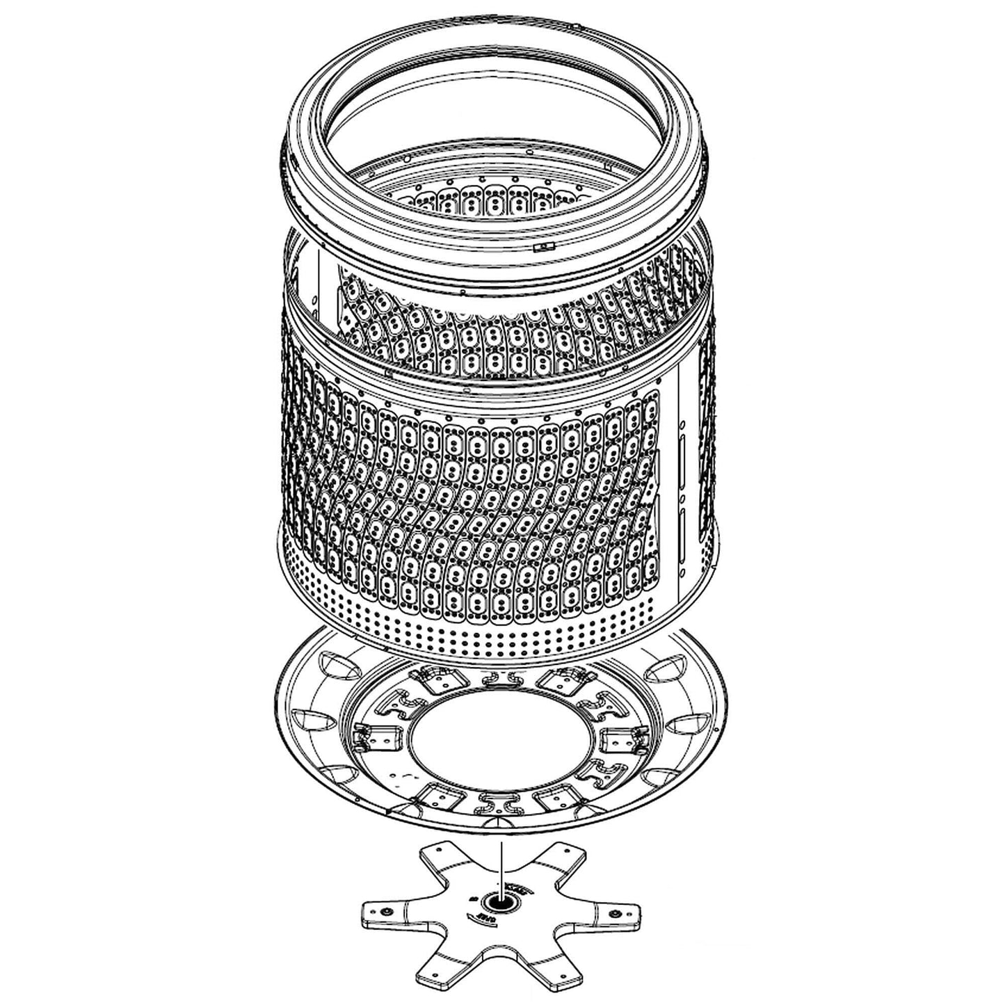 Samsung Part# DC90-29451B Spin Basket Assembly - Genuine OEM
