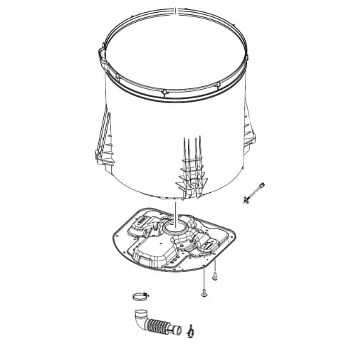 Samsung Semi Tub Assembly (Outer) DC97-19565M
