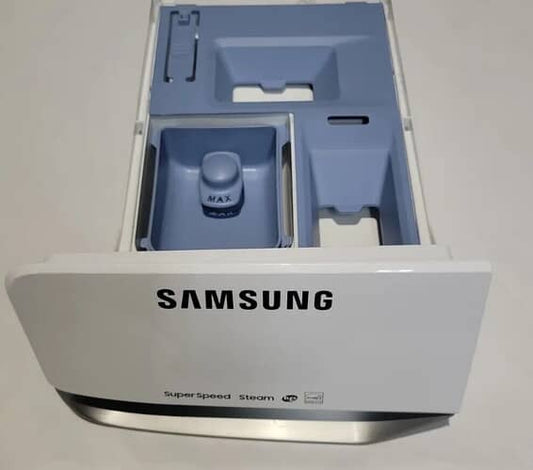 Samsung Part# DC97-21427K Detergent Drawer Panel Assembly - Genuine OEM
