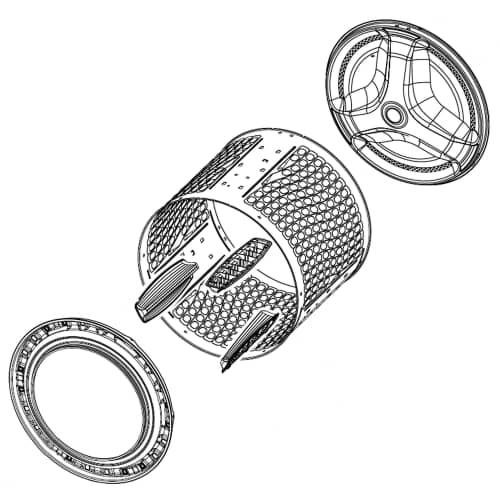 Samsung Part# DC97-21458D Drum Wrapper Assembly - Genuine OEM