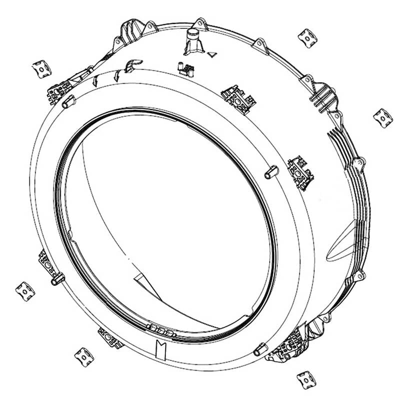 Samsung Front Tub Assembly DC97-21466A
