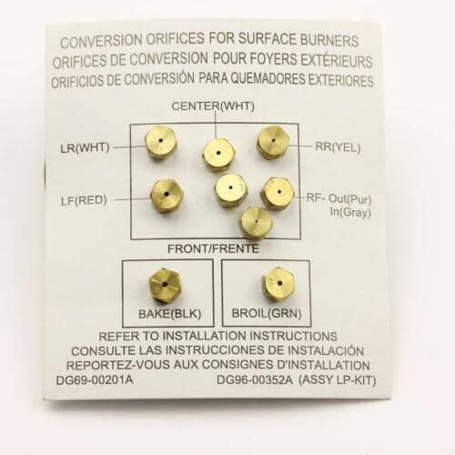 Samsung Range - Oven/Stove Liquid Propane Convrsion Kit NX58H9500WS/AA-02