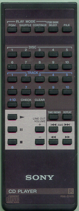 Sony Rm-D105, Remote Control - 1-465-022-11