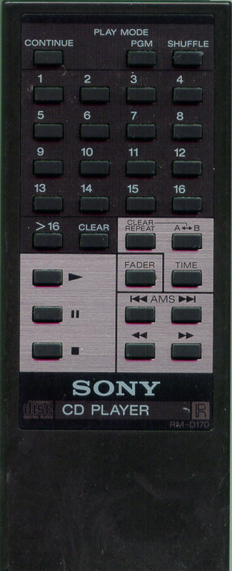 Sony Rm-D170,Remote Control - 1-465-050-11