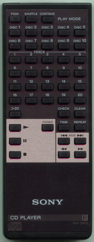 Sony Rm-D905,Remote Control, - 1-465-188-11