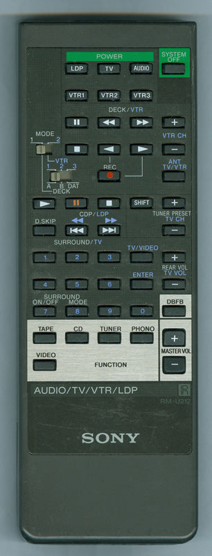 Sony Remote Control(Rm-U212) - 1-465-711-11