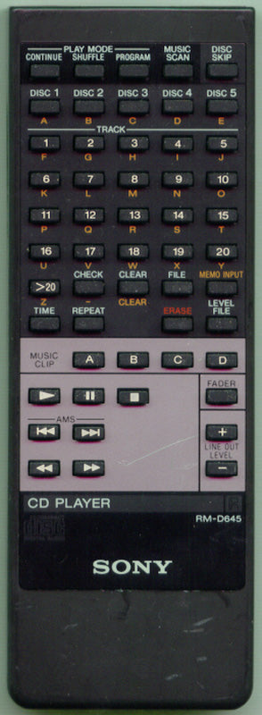 Sony Rm-D645 Remote Control - 1-467-670-11