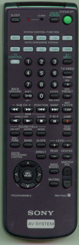 Sony Rm-P501 Remote Control - 1-475-134-11