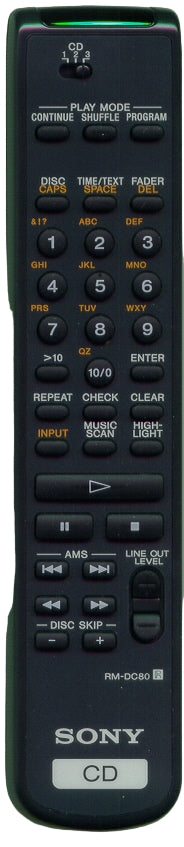 Sony Rm-Dc80 Remote Control - 1-475-680-11
