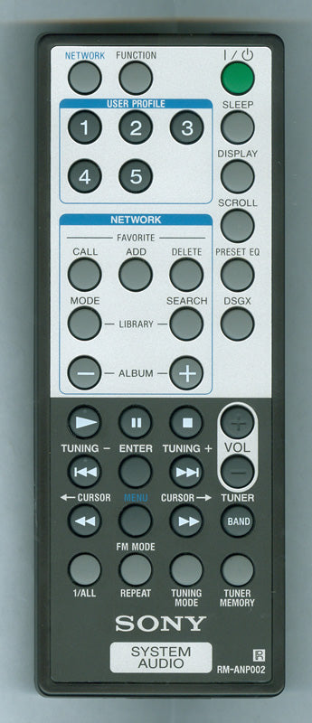 Sony Control Standard(Rm-Anp0 - 1-478-814-11