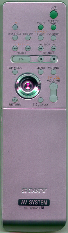 Sony Control Standard(Rm-Adp0 - 1-479-227-11