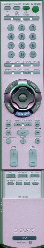 Sony Remote Control Rmyd003 - 1-479-438-11