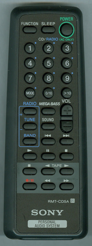 Sony Rmt-Cd5A S Remote Control - 8-917-612-90