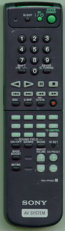 Sony Rm-Pp401 Remote Control - 8-917-634-90