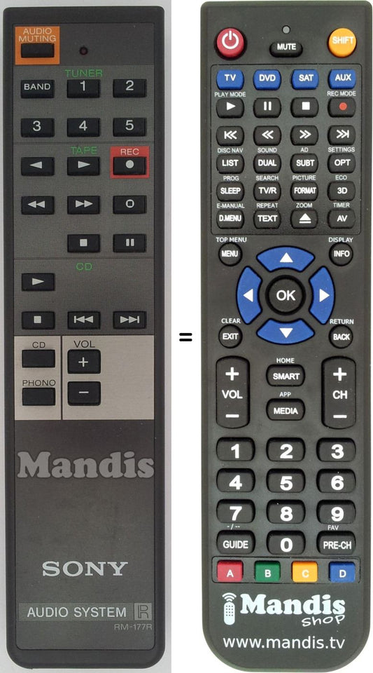 Sony Remote Control - RM177R