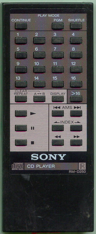Sony Rm-D250,Remote Control - 1-463-924-11