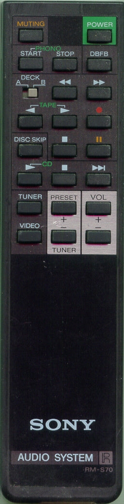Sony Rm-S70,Remote Control - 1-465-096-11
