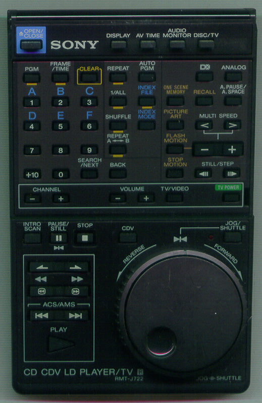 Sony Rmt-J722,Remote Control - 1-465-300-11