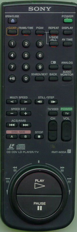 Sony Rmt-M33A, Remote Control - 1-467-380-31