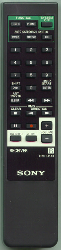 Sony Rm-U141, Remote Control - 1-467-639-11