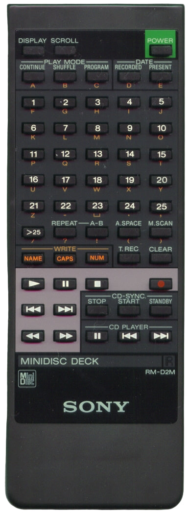 Sony Rm-D2M Remote Control - 1-467-996-12