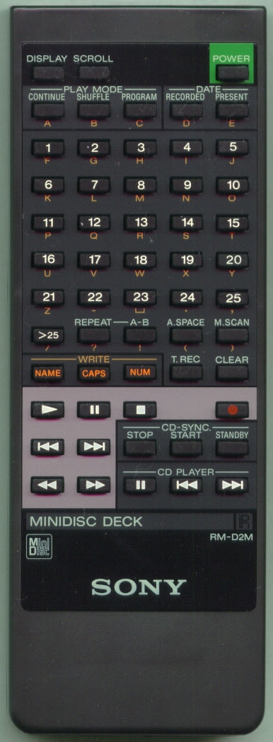 Sony Remote Control (Rm-D2M) - 1-467-996-11