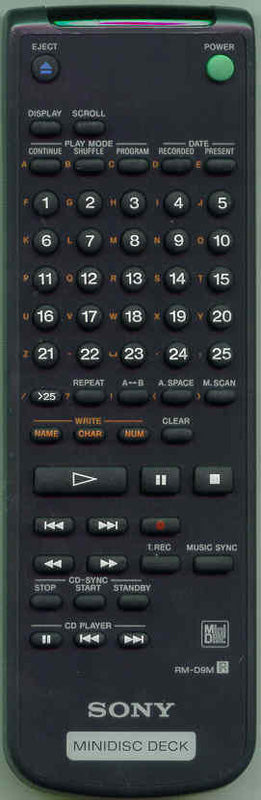 Sony Rm-D9M Remote Control - 1-473-886-11