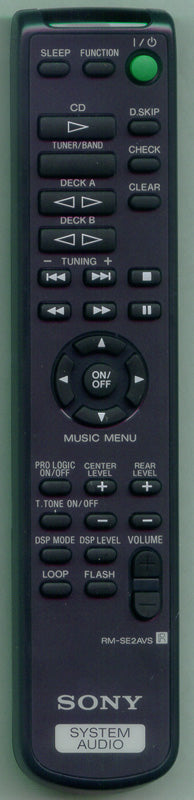 Sony Remote Control - RMSE2AVS