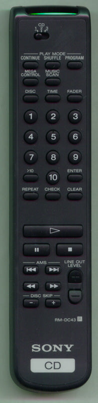 Sony Rm-Dc43 Remote Control - 1-475-087-21