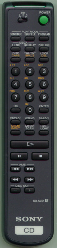 Sony Rm-Dx55 Remote Control - 1-475-208-21