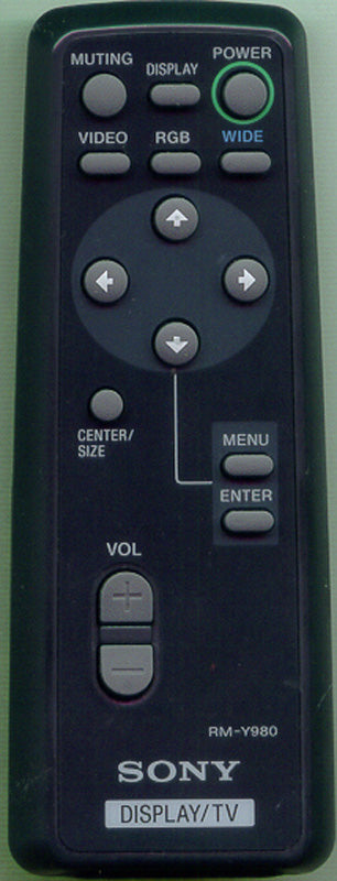 Sony Rm-Y980 Remote Control - 1-475-384-11