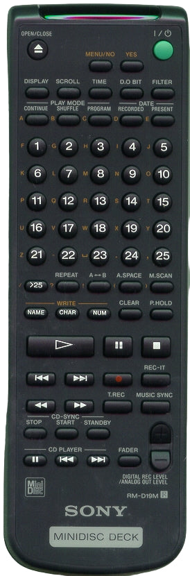 Sony Rm-D19M Remote Control - 1-475-775-11