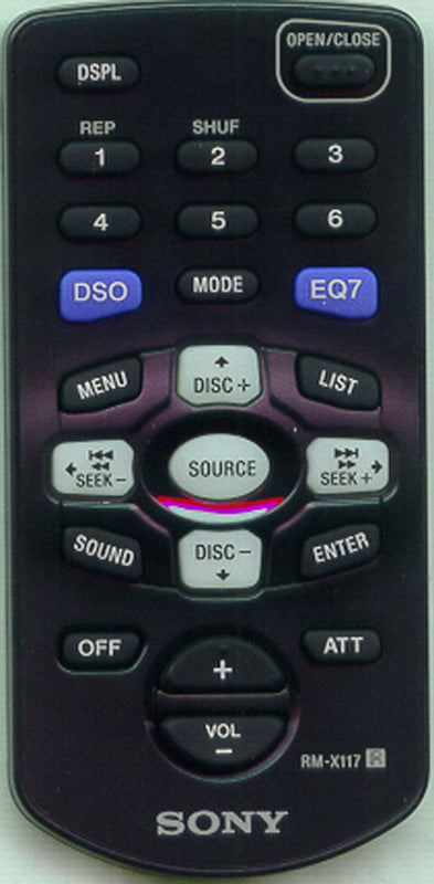 Sony Remote Control Rm-X117 - 1-477-110-13