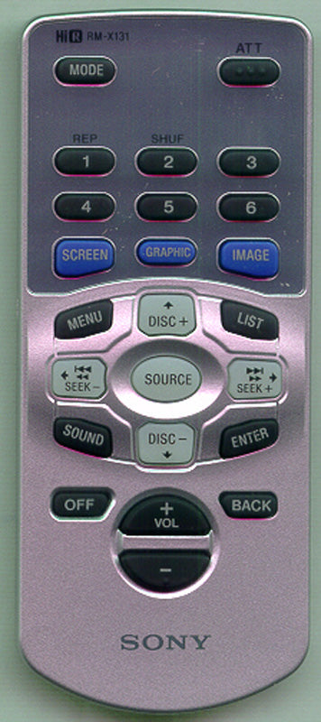 Sony Remote Control (Rm-X131 - 1-477-261-11