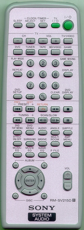 Sony Remote Control (Rm-Sv21 - 1-477-317-11