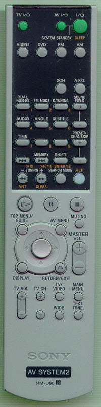 Sony Control Standard (Rm-U66 - 1-478-581-11