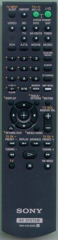 Sony Remote Control (Rm-Aau0 - 1-480-585-11