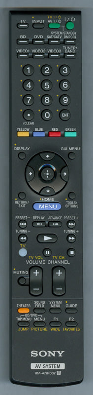 Sony Remote Control (Rm-Anp0 - 1-487-215-11