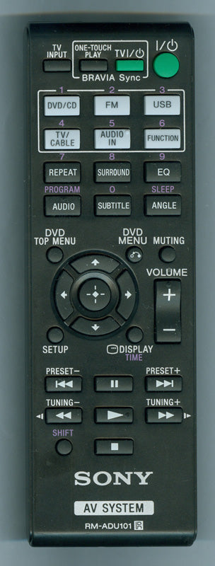 Sony Remote Rmadu101 - 1-489-318-11