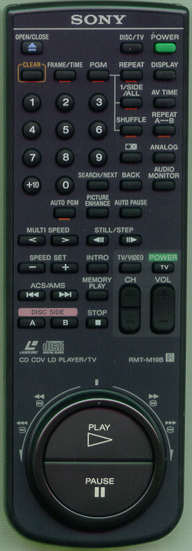 Sony Rmt-M19B, Remote Control - 1-693-095-91
