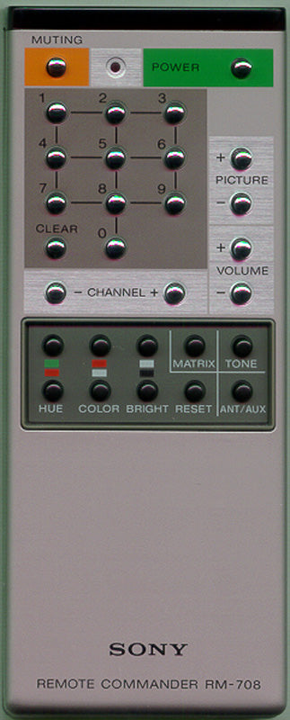 Sony Rm-708 Remote Control A - A-1470-610-A