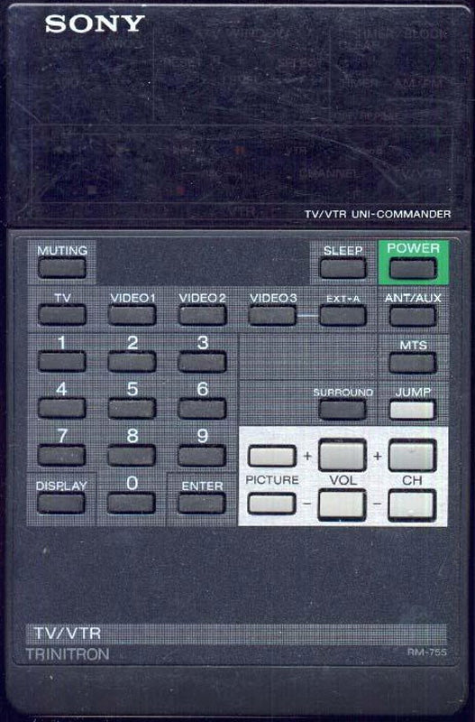 Sony Rm-755,Remote Control A - A-1470-821-A