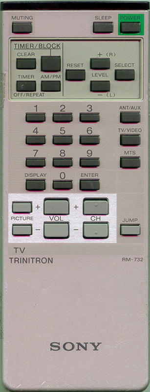 Sony Remote Control Rm-732 + - A-1470-923-A